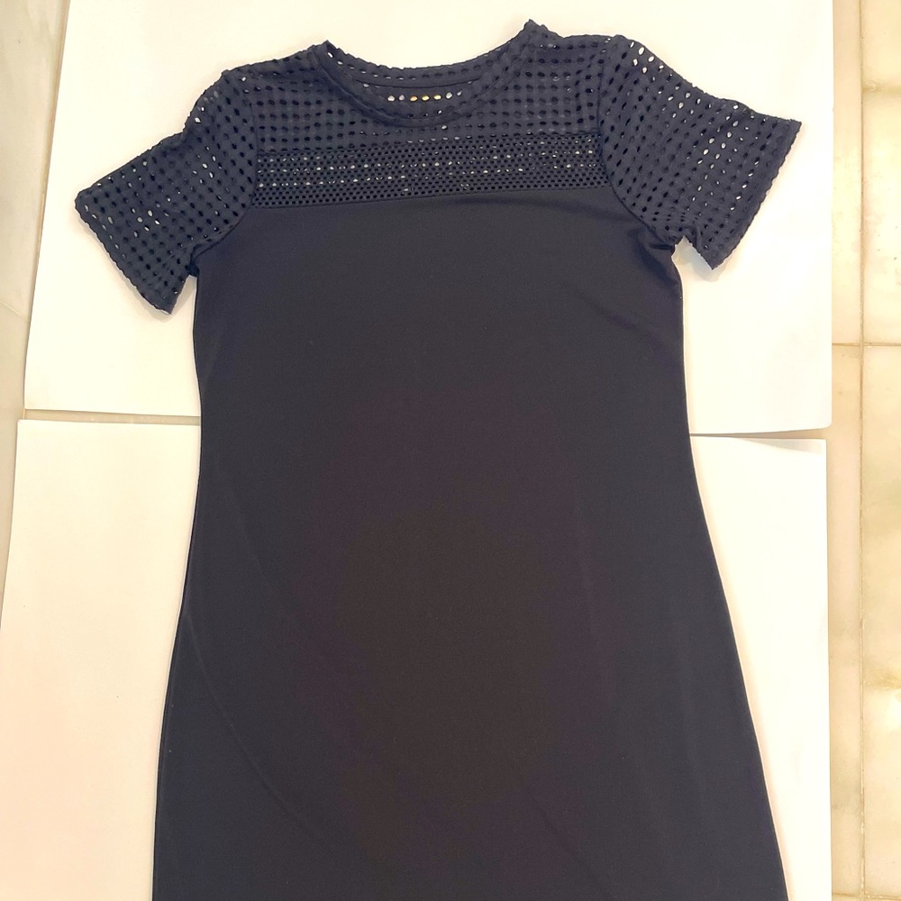 Michael Kors dress with neck and shoulder detail.
